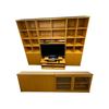 Image 1 : 5 pc office / living room furniture - Lower cabinets (56x16x31" each x2) / Wall units /book cases (2