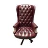 Image 1 : High back rolling buttoned leather office chair(49"H)