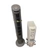 Image 1 : 2 pc - Delonghi Magnum floor heater & Seville Classics stand up floor fan (Floor fan  - Tested & Wor
