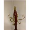 Image 3 : Solid Maple & Brass coat rack & garbage can (64"H)
