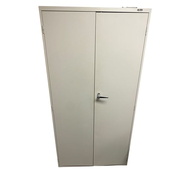 2 pc - Metal cabinets w/ 2 doors
