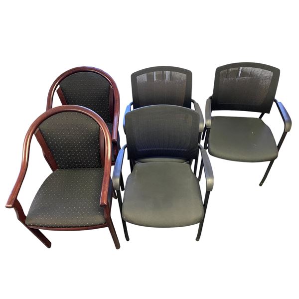 5 pc - Misc. office chairs
