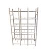 Image 4 : 13 pc - x3 wood book cases & x10 white racks (68x45x17")