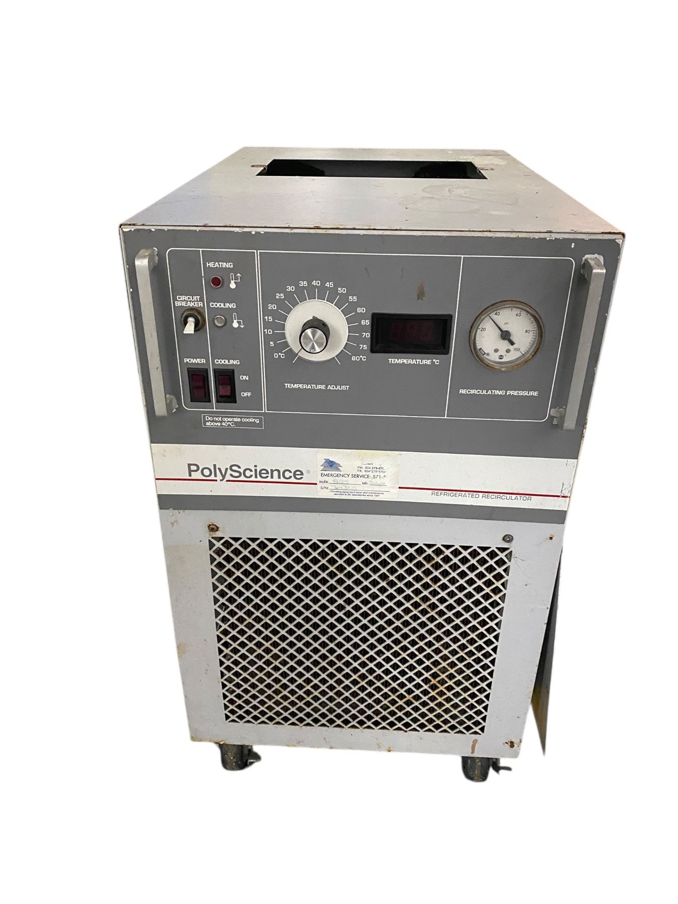 Polyscience Condenser Polyscience recirculating chiller