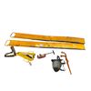 Image 1 : 6 pc - Forklift fork extensions, protective PPE full face respirator, forklift lifting beam