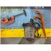 Image 2 : 6 pc - Forklift fork extensions, protective PPE full face respirator, forklift lifting beam