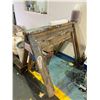 Image 2 : Group lot - Pallet of misc. chemicals & wooden saw horses