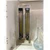 Image 2 : 2 shelves - Misc. lab glass - graduated cylinders & x2 bottles of Citronella