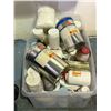 Image 1 : Bin of misc. chems - Including Activated charcoal, phenol, ammonium sulphate, sodium chloride, sodiu