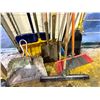 Image 2 : Group - Misc. tools including snow shovels, brooms, shovels