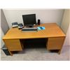 Image 1 : Wooden 4 drawer office desk (desk only)