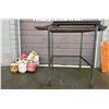 Image 1 : Steel rack (48x48x65") w/ forklift extentions & group of misc. tanks