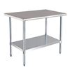 Image 2 : AmazonCommercial NSF Stainless Steel Workbench, 24" x 48", Silver