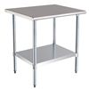 Image 2 : AmazonCommercial NSF Stainless Steel Work Table, 24" x 36", Silver