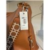 Image 2 : Shelf lot - Louenhide brown duffle bag w/ Open metal lantern & ivory C-Home 53 hour candle