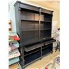 Image 2 : Solid wood black wall hutch - 72x20x89"