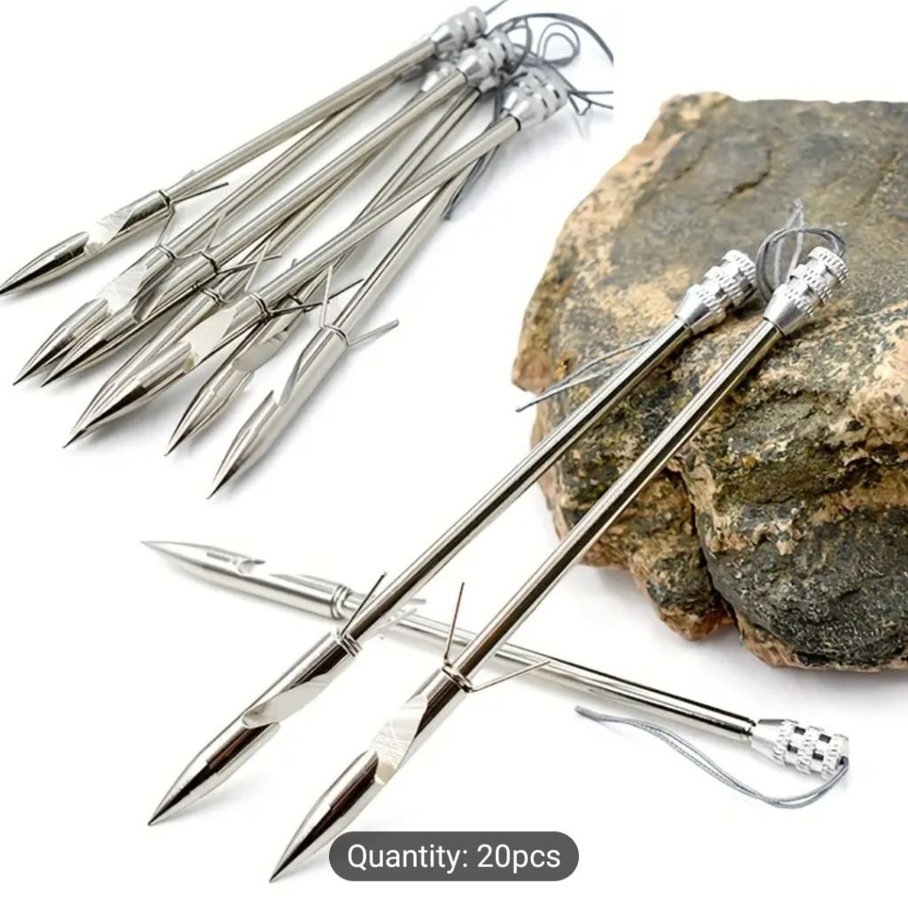 NEW 10 PACK STAINLESS STEEL FISHING HARPOONS FOR OUTDOOR FISHING AND new-10-pack-stainless-steel-fishing-harpoons-for-outdoor-fishing-and