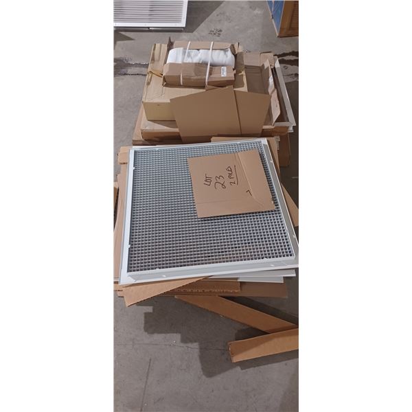 7 EACH  VENT COVERS  24"X24" AND SOME FRAMES