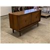 Image 2 : Mid Century Satin Walnut Diamond Front Lowboy 6 Drawer Dresser - Approx: 59.5x19" & 32"T