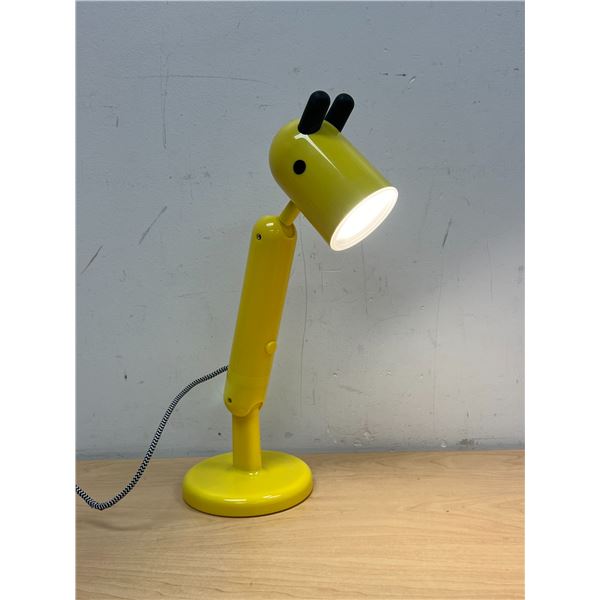 Ikea Yellow Giraffe Adjustable Table Lamp 15" works - see all photos