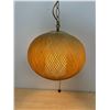 Image 1 : Mid Century Woven Spun Fiberglass Swag Lamp - Works - Approx: 12"W 11"T