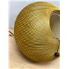 Image 5 : Mid Century Woven Spun Fiberglass Swag Lamp - Works - Approx: 12"W 11"T
