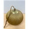 Image 6 : Mid Century Woven Spun Fiberglass Swag Lamp - Works - Approx: 12"W 11"T