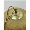 Image 7 : Mid Century Woven Spun Fiberglass Swag Lamp - Works - Approx: 12"W 11"T