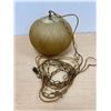 Image 8 : Mid Century Woven Spun Fiberglass Swag Lamp - Works - Approx: 12"W 11"T