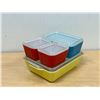Image 2 : Vintage Pyrex Primary Colors Leftover Fridge Dishes with lids