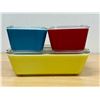 Image 4 : Vintage Pyrex Primary Colors Leftover Fridge Dishes with lids