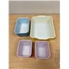Image 6 : Vintage Pyrex Primary Colors Leftover Fridge Dishes with lids