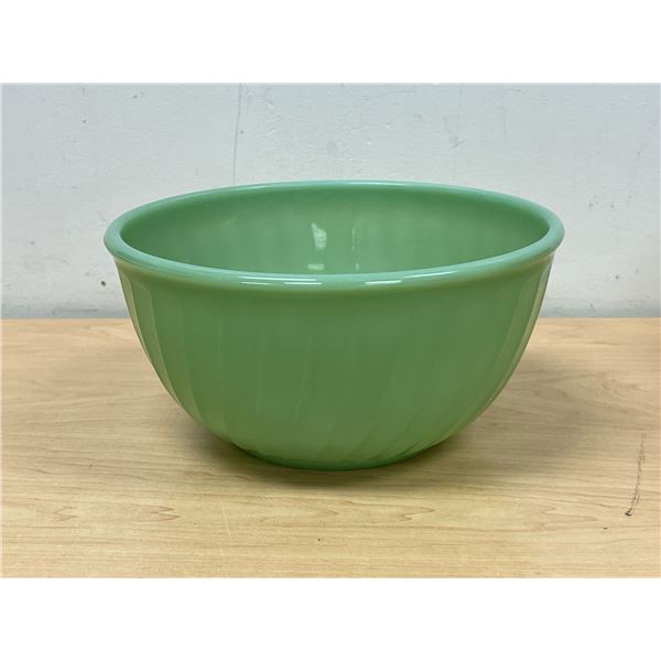 Vintage Fire King Jadite Swirl Mixing Bowl - Approx: 9"W - good used condition