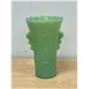 Image 1 : Vintage Fire King Jadite Deco Vase - Approx: 5.25" nice piece.