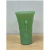 Image 2 : Vintage Fire King Jadite Deco Vase - Approx: 5.25" nice piece.