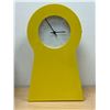 Image 1 : Ikea Yellow Metal Case PS1995 Keyhole Clock / Storage Cabinet - Approx: 18.75x11.25x5.5"