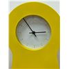 Image 2 : Ikea Yellow Metal Case PS1995 Keyhole Clock / Storage Cabinet - Approx: 18.75x11.25x5.5"
