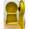 Image 3 : Ikea Yellow Metal Case PS1995 Keyhole Clock / Storage Cabinet - Approx: 18.75x11.25x5.5"