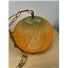 Image 2 : Mid Century Woven Spun Fiberglass Swag Lamp - Works - Approx: 12"W 11"T