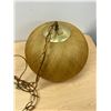 Image 4 : Mid Century Woven Spun Fiberglass Swag Lamp - Works - Approx: 12"W 11"T