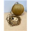 Image 6 : Mid Century Woven Spun Fiberglass Swag Lamp - Works - Approx: 12"W 11"T
