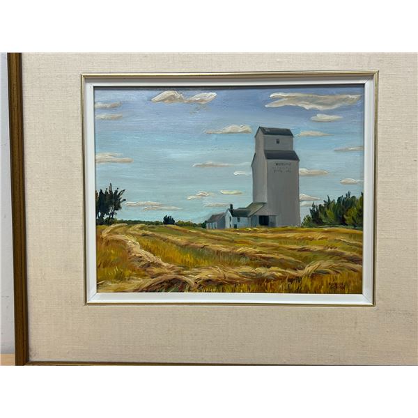 "Cut Wheat at Netley" - Kenneth Gordon Oil on Board - Frame: 22.75x19.75"