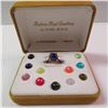 Image 1 : Vintage BARBARA REED CREATIONS interchangeable ring with twelve stones.  Approx size 6