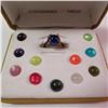 Image 4 : Vintage BARBARA REED CREATIONS interchangeable ring with twelve stones.  Approx size 6