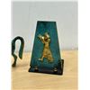 Image 3 : Brass Painted Horse & Enameled Book Ends Décor Pieces - Horse approx: 5.5" tall