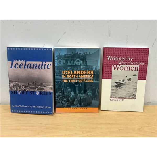 3 Icelandic Books - soft cover - see all photos for details