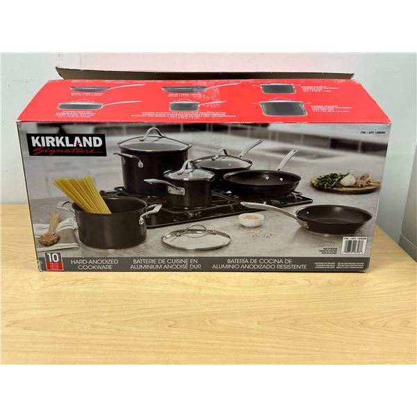 New Kirkland 10 pc Hard-Anodized Cookware Set - see all photos