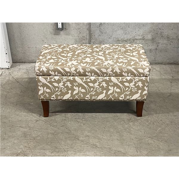 Modern Upholstered Storage Bench - Approx: 32.5x16" & 18"T