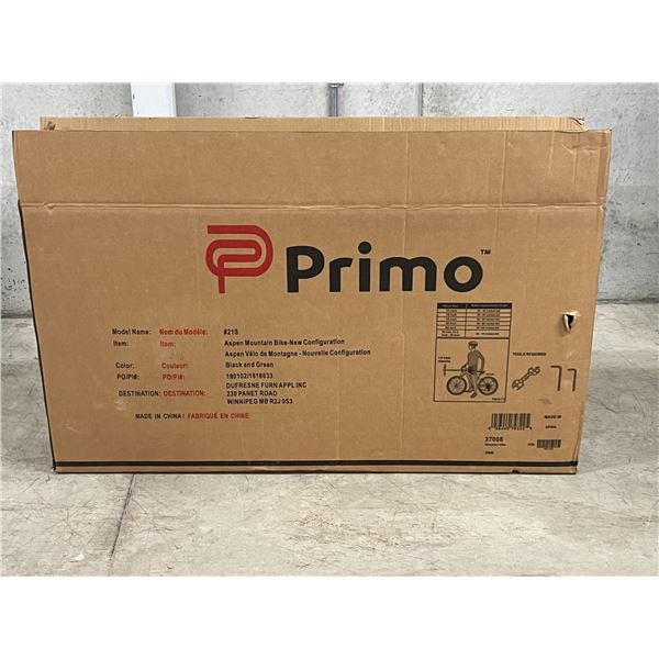 New Primo 26" Mountain Bike - needs assembly - see all photos