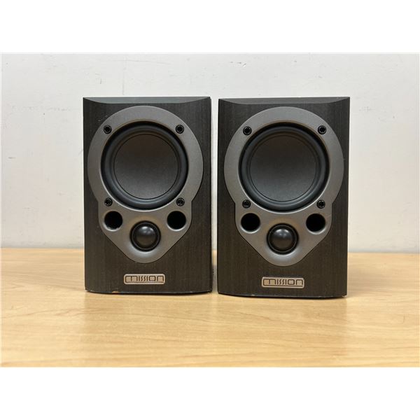 Mission M30 Bookshelf Speakers - no grills, not tested Approx: 7 x 5.75" & 8.75"T (see photos)